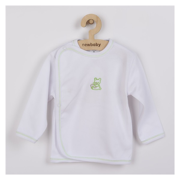 Csecsemő ingecske hímzett képpel New Baby zöld