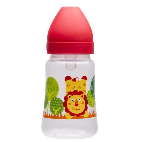 Cumisüveg széles nyakú Akuku 250 ml piros