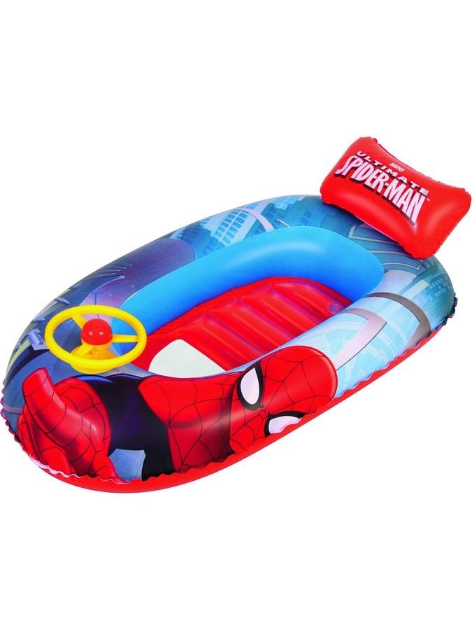 Gyermek felfújható csónak kormánykerékkel Bestway Spider Man