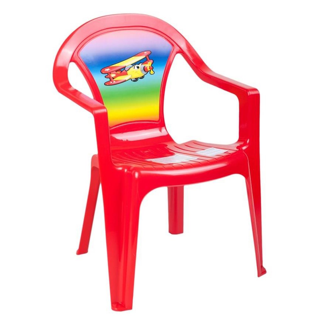Gyerek kerti bútor- műanyag szék piros