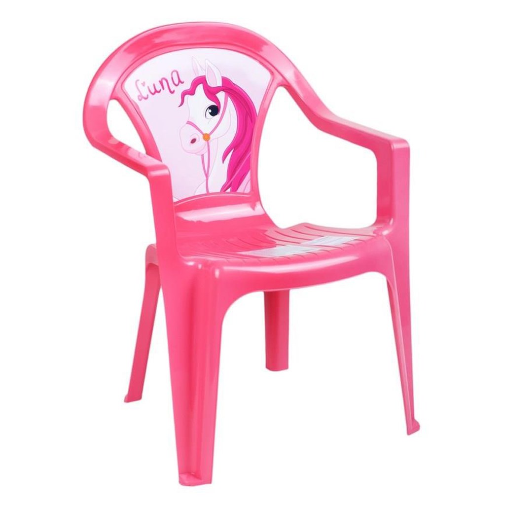 Gyerek kerti bútor- műanyag szék rózsaszín