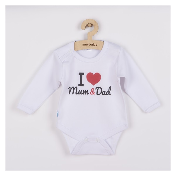 Body nyomott mintával New Baby I Love Mum and Dad