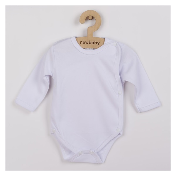 Csecsemő teljes hosszba patentos body New Baby Classic fehér