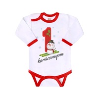 Body nyomtatott mintával New Baby Az én 1 karácsonyom