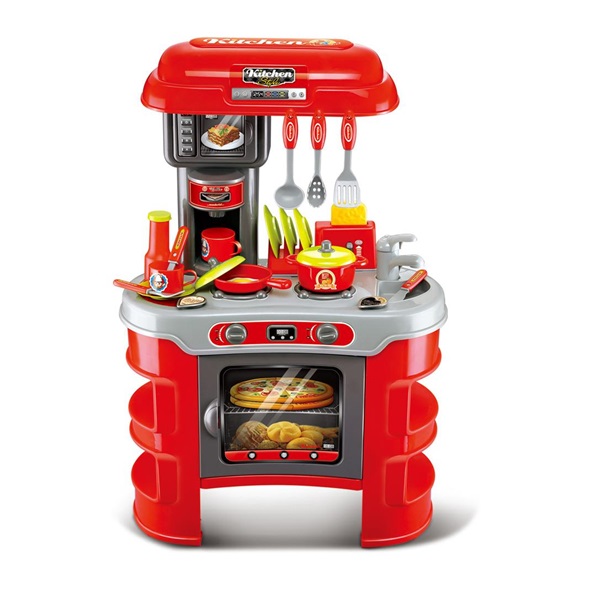 Gyermek konyha Little Chef Baby Mix piros 32 db