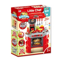 Gyermek konyha Little Chef Baby Mix piros 32 db