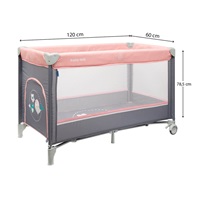 Gyermek utazóágy Baby Mix Veréb rózsaszín