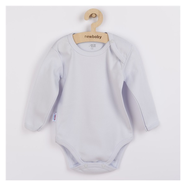 Baba hosszú ujjú body New Baby Pastel szürke