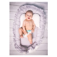 Luxus babafészek kisbabák számára Belisima Nyuszi fehér-szürke