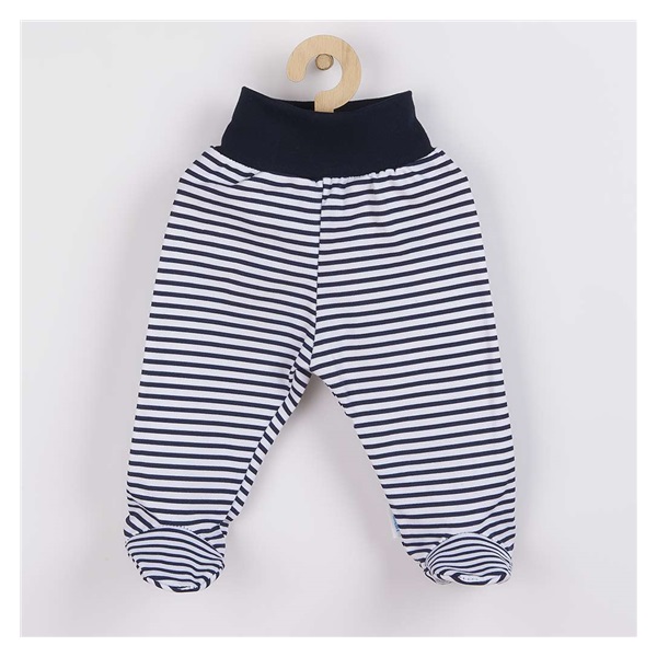 Baba lábfejes nadrág New Baby Classic II kék csíkokkal
