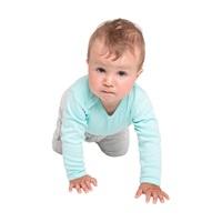 Baba body teljes hosszában patentos New Baby Classic II kék csíkokkal