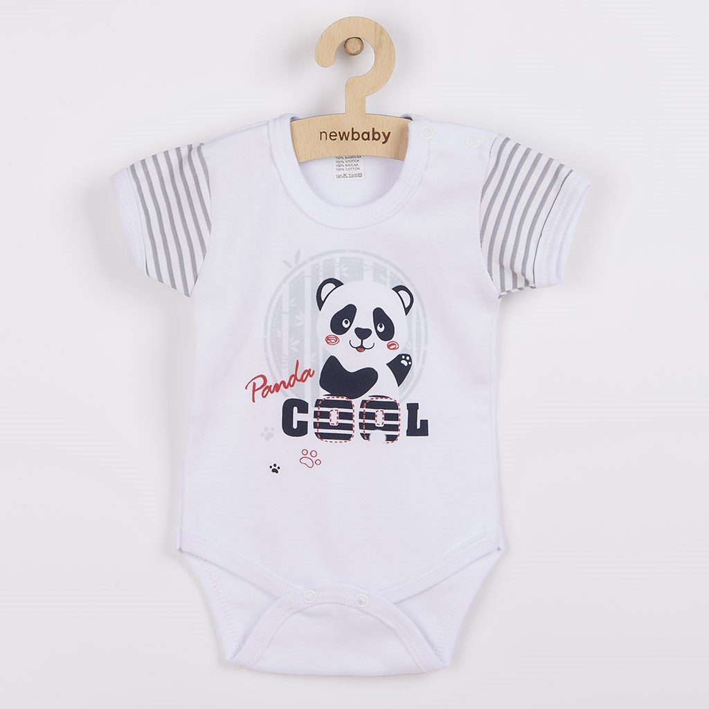 Baba rövid ujjú body New Baby Panda