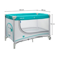Gyermek utazóágy Baby Mix Maci szürke