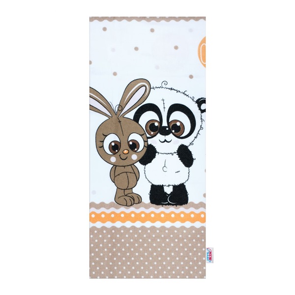Flanel pelenka nyomtatott mintával New Baby barna panda és nyuszi
