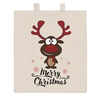 Pamut bevásárló táska természetes, nyomtatással New Baby Merry Christmas