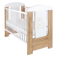 Gyerek kiságy New Baby fiókkal Maci csillaggal tölgy