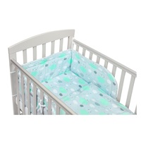 2-részes ágyneműhuzat New Baby 90/120 cm felhőcske menta