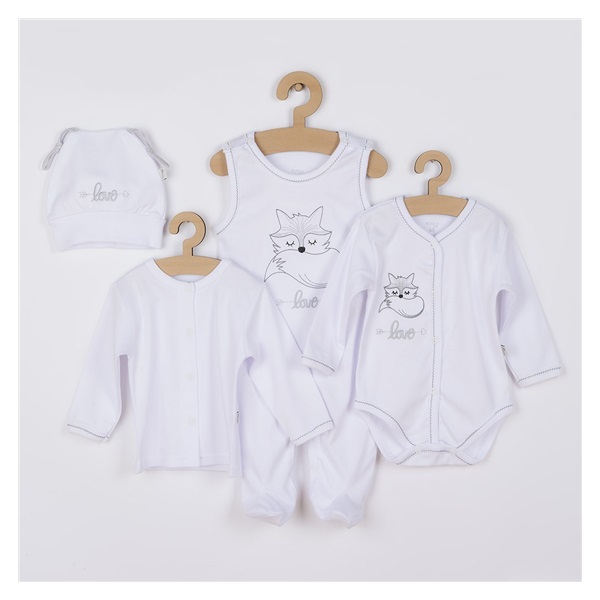 4-részes baba együttes Koala Fox Love fehér