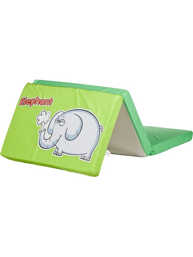 Összerakható matrac kiságyba CARETERO Elefánt zöld