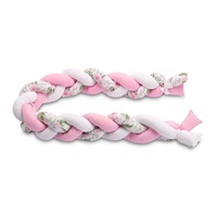 Fonott rácsvédő kiságyba Sensillo rózsaszín virágokkal