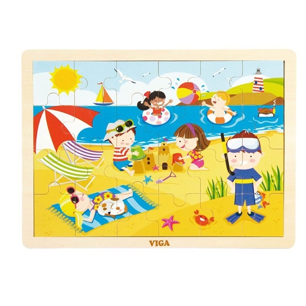 Gyermek fa kirakó puzzle Viga Nyár