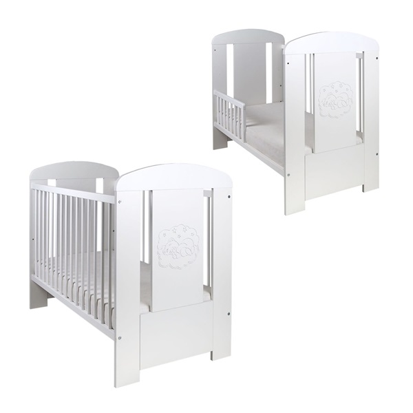 Gyermek kiságy / heverő Drewex Maci COMFORT fehér