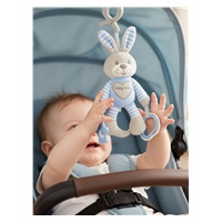 Vibrálós gyerek plüss játék Baby Mix nyúl kék