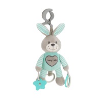 Vibrálós gyerek plüss játék Baby Mix nyúl menta