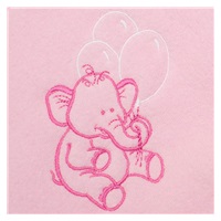 Gyermek frottír törölköző hímzéssel és kapucnival New Baby 80x80 rózsaszín elefánt