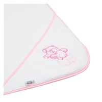 Gyermek frottír törölköző hímzéssel és kapucnival New Baby 80x80 fehér elefánt