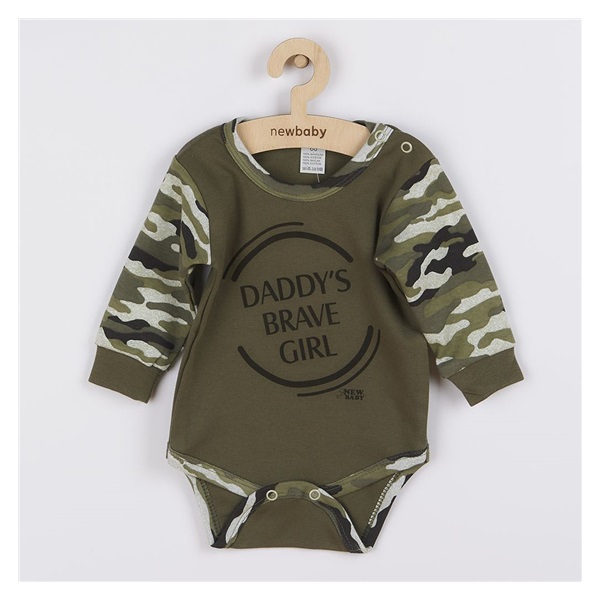 Baba hosszú ujjú body New Baby Army girl