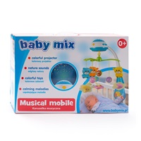 Körhinta a kiságy fölé világító vetítővel  Baby Mix menta