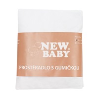 Jersey lepedő kiságyba New Baby 120x60 fehér