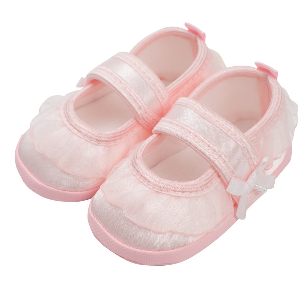 Baba kislányos cipő New Baby szatén rózsaszín 0-3 h