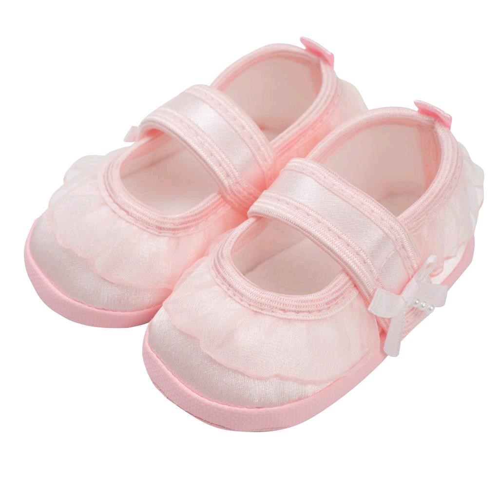 Baba kislányos cipő New Baby szatén rózsaszín 3-6 h