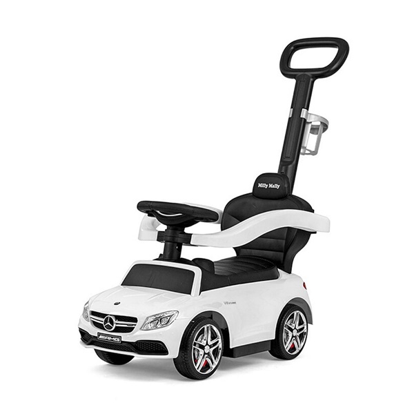 Bébitaxi tolókarral Mercedes Benz AMG C63 Coupe Milly Mally white