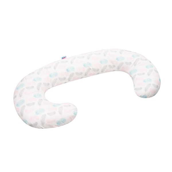 Univerzális szoptatós párna C alakú New Baby Tollak rózsaszín