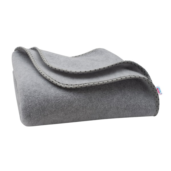 Gyerek fleece takaró New Baby 100x75 szürke csillagok