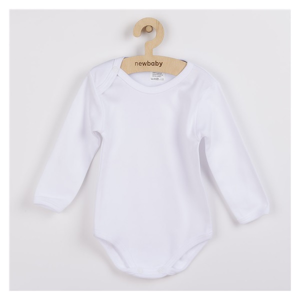 Luxus baba hosszú ujjú body New Baby - fehér