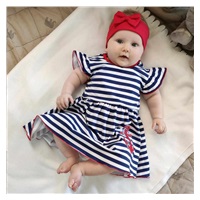 Baba nyári ruha fejpánttal New Baby Marine