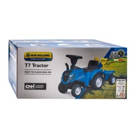 Gyerek jármű traktor utánfutóval és szerszámokkal Baby Mix New Holland kék