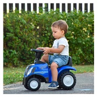 Gyerek jármű traktor utánfutóval és szerszámokkal Baby Mix New Holland kék