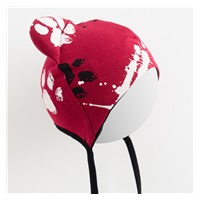 Baba pamut sapka fülekkel New Baby mancsát sötét rózsaszín