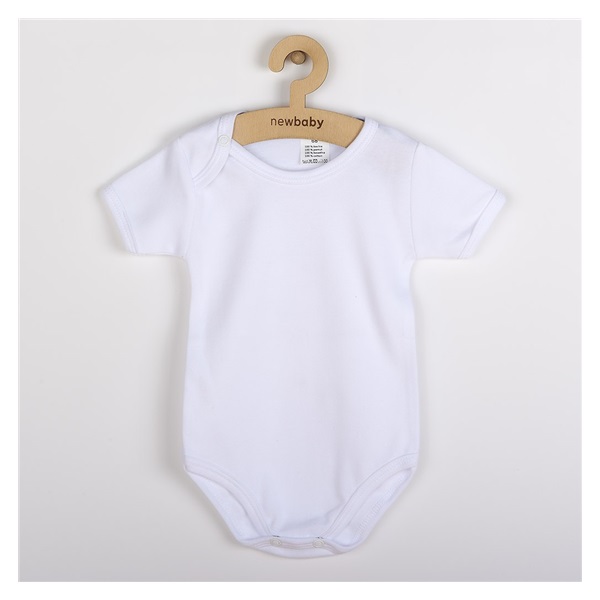 Luxus baba rövid ujjú body New Baby - fehér