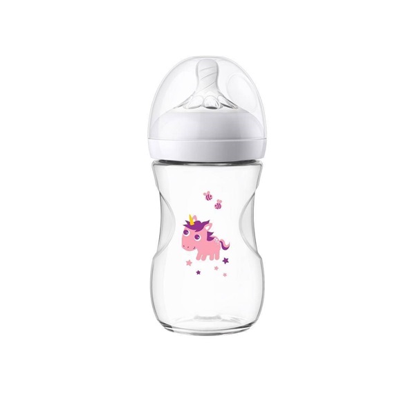 Baba cumisüveg Avent Classic 260 ml fehér víziló