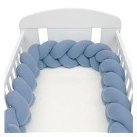 Védő fonott rácsvédő kiságyba muszlin New Baby kék