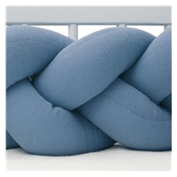 Védő fonott rácsvédő kiságyba muszlin New Baby kék