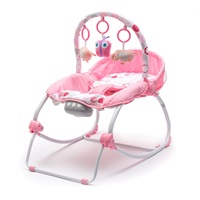 Multifunkcionális baba hinta pihenőszék Baby Mix rózsaszín-fehér
