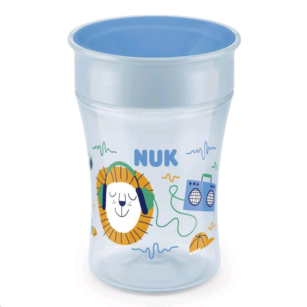Bájos itató pohár Magic NUK 360° fedéllel light blue