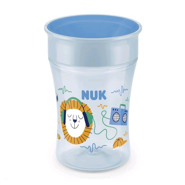 Bájos itató pohár Magic NUK 360° fedéllel light blue